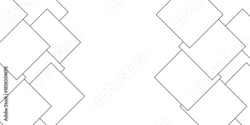 Abstract seamless geometric line pattern vector illustration design texture backdrop. Abstract randomly organized patterns of black border or frame geometric modern business and technology concept 