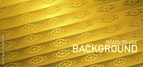 Luxury golden ornamental pattern background with vertical stripes, ready to use for elegant events