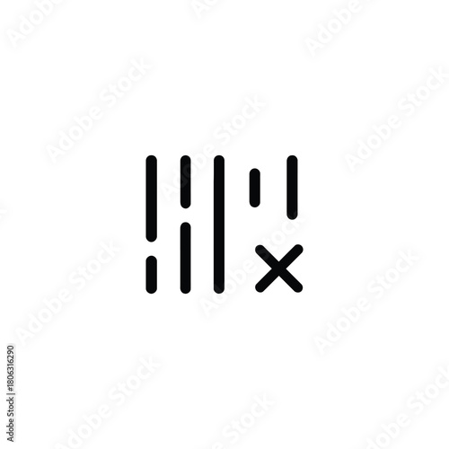 Data Error Pattern Cross Vector Icon