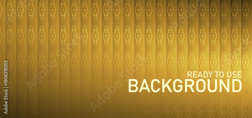 Luxury golden ornamental pattern background with vertical stripes, ready to use for elegant events