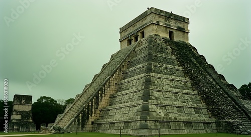 Chichen Itza Pyramid - Ancient Mayan Architecture in Yucatan, Mexico.