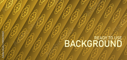 Elegant Dark Gold Indonesian Batik Pattern | Abstract Royal Gold Gradient Backdrop