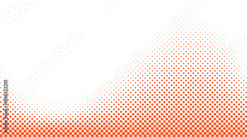 Orange halftone dot pattern digital background, artistic and modern design element, perfect for website templates and print media use.