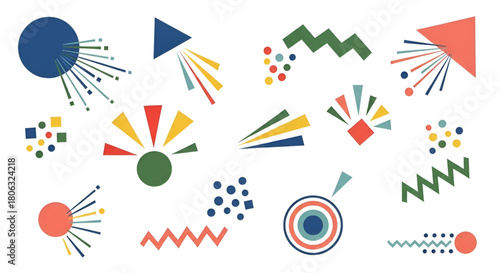 Abstract geometric pattern design colorful shapes background vector art