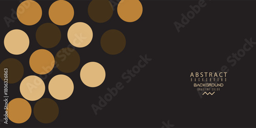 luxury premium black background with orange and gold lines. matt black background with some gold line mix with cream color abstract shapes design. orange abstract wave shape. EPS10, website