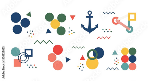 Abstract geometric shapes background vector design illustration art