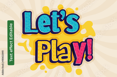 Cute kids zone text effect editable