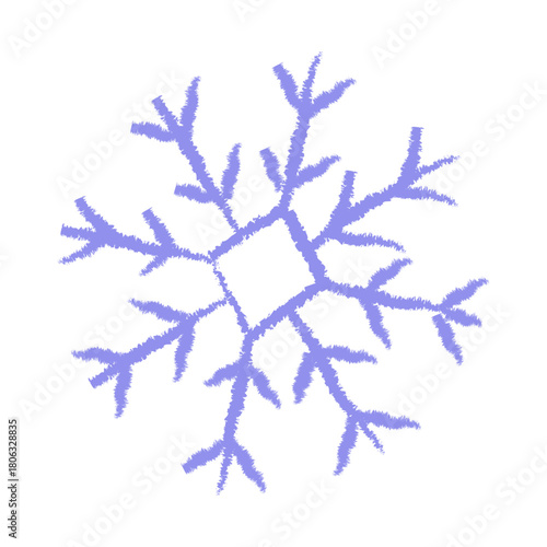 Delicate snowflake design in soft lavender color showcasing winter's beauty and uniqueness in nature