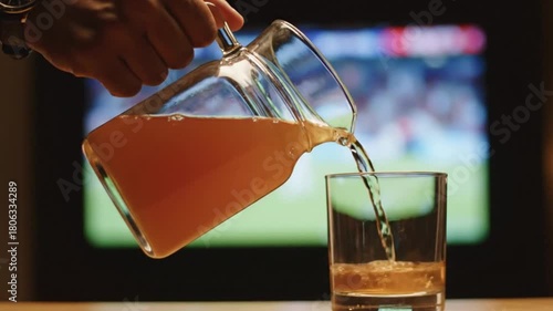 Festive Drink Pour, sparkling holiday beverage served with warm cheer