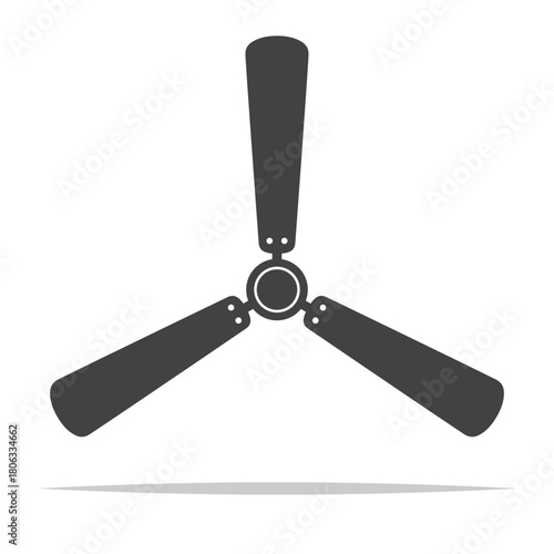 Ceiling fan bottom view icon transparent vector isolated