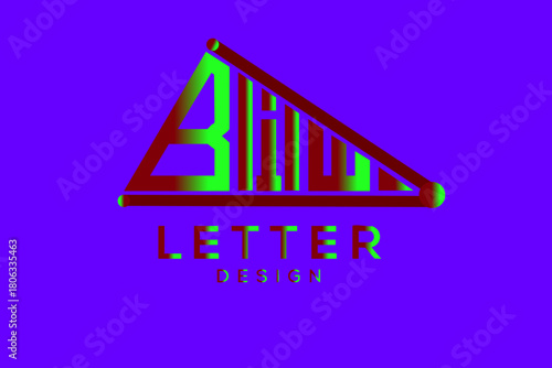 Abstract geometric gradient logo design