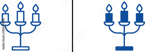 Candle Holder Design: A symmetrical design of a candle holder with detailed features, standing against a clean backdrop, perfect for decorative or illustrative usage.