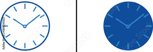 Clock Face: A close-up of two clock faces, one white and another one blue. Show time passing or indicate specific time for daily task.
