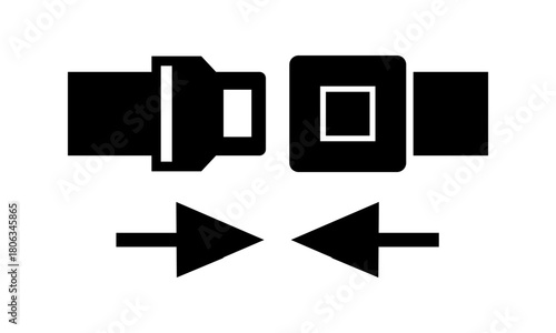 Piktogramm Sicherheitsgurt anlegen – Anschnallen / Gurtpflicht / Sicherheit im Fahrzeug (schwarz)