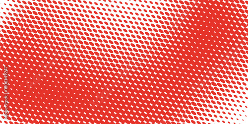 Red polka dots pattern. Dotted gradient halftone background. Red fading comic pop art overlay backdrop. Horizontal templates using halftone dots pattern. Halftone dots background. Vector illustration