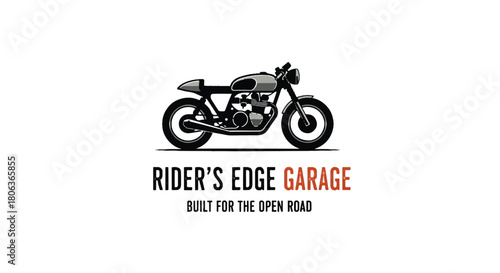 Cafe Racer Motorcycle Logo Vector – Vintage Bike Emblem for Garage & Biker Community