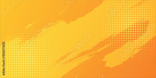 Vibrant Orange Abstract Background With Brush Strokes And Dots Pattern For Design Projects