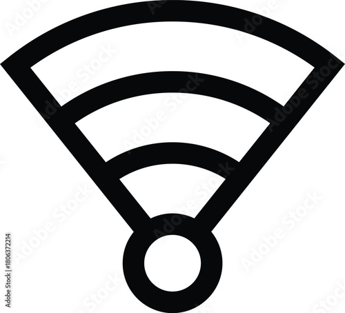 Black wifi signal icon