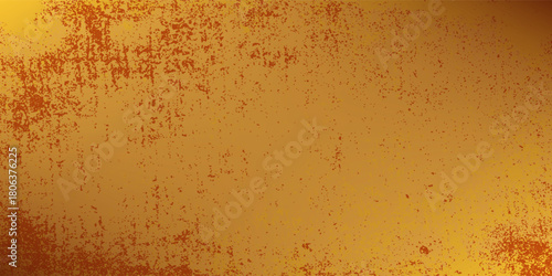 Yellow orange background with texture and distressed vintage grunge and watercolor paint stains in elegant design modern