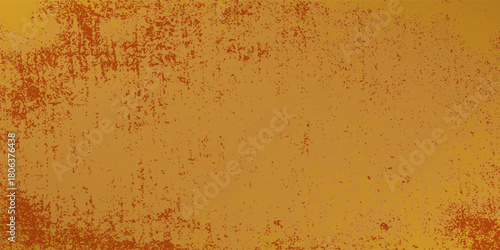 Yellow orange background with texture and distressed vintage grunge and watercolor paint stains in elegant design