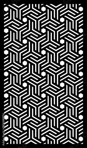 Hexagonal Maze Geometric Pattern