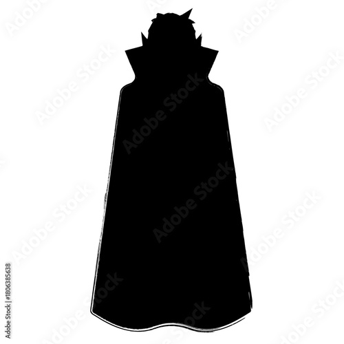 vampire icon, brush strokes, vector illustration on white background.