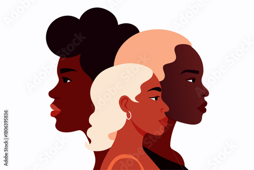 Diverse Black Women Illustration: Unity, Empowerment, Sisterhood