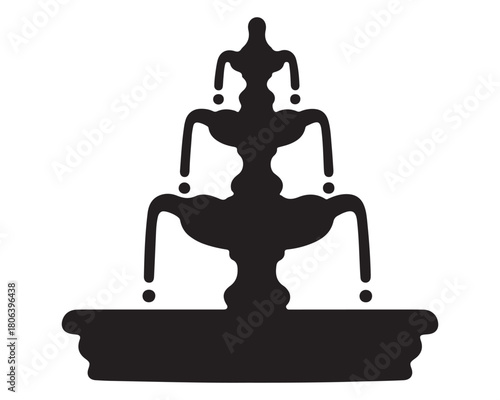  Elegant tiered water fountain in a classic silhouette style
