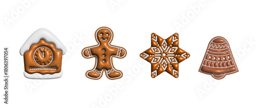 Realistic Christmas Gingerbread Cookies