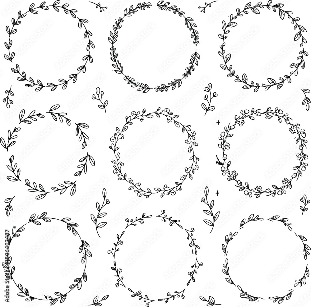 Fototapeta premium set of decorative frames