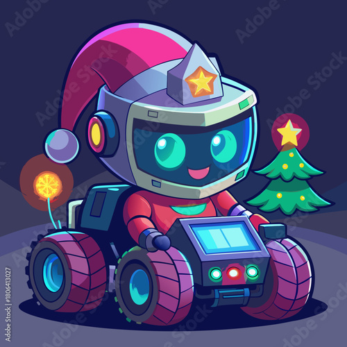 robot with gift box