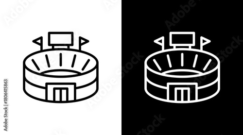 Stadium  White Icon Set Design