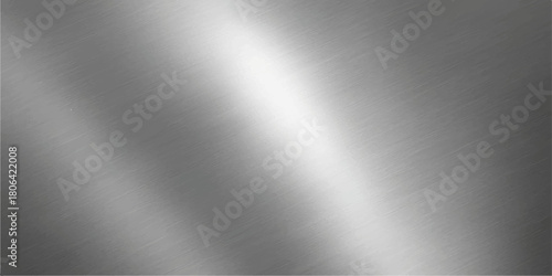 A brushed stainless steel metallic texture plate features a polished silver pattern on its gray surface