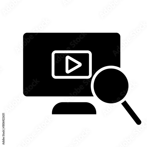 Search icon vector. Zoom illustration sign. San symbol. magnifying glass logo.