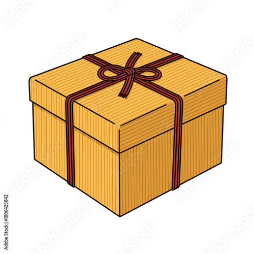 Gift box tied with red mizuhiki cord symbolizing Coming of Age Day  