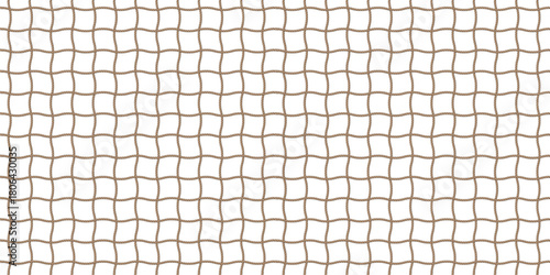 Football goal net seamless pattern. Curved rope net for sports equipment. Soccer goal net background.