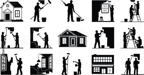 Painter, Painting, Home, House, Wall, Roller, Brush, Renovation, Decoration, Interior, Exterior, Worker.