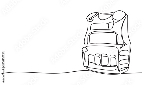 Continuous Line Drawing of a Bulletproof Vest