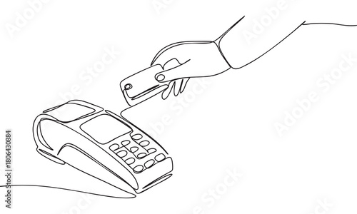 Contactless Payment Transaction with Credit Card and POS Terminal