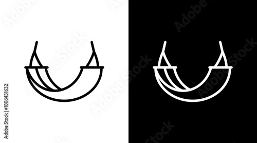 Hammock  White Icon Set Design