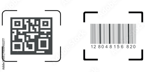 Barcode icon vector set. Barcode icon isolated on white background. Barcode product distribution icon. Universal code for scanning product or item. barcode product retail shipping graph.