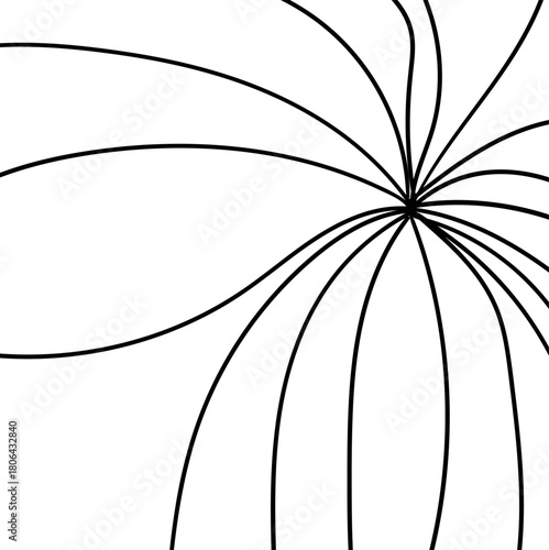 A striped mass with a tapering center.