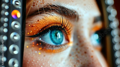 selective focus computer screen retouching software brush and color tools concept