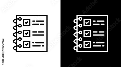 Task List  White Icon Set Design