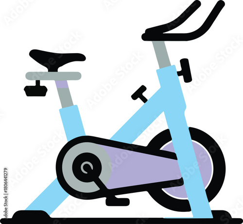Indoor exercise bike illustration