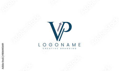Minimalist VP Logo for Branding and Identity.