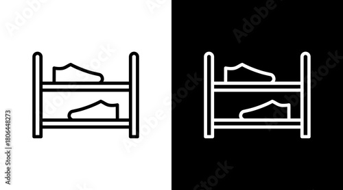 Shoe Rack  White Icon Set Design