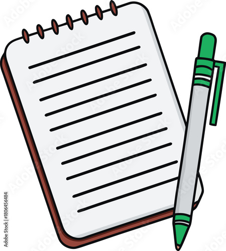 Notebook with a pencil on a blank page ready for writing