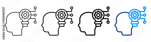Technology Knowledge Icon Different Style Outline Collection Set