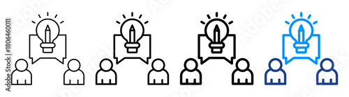 Creative Communication Icon Different Style Outline Collection Set